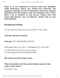 Interesting H1b Visa Stamping Experience At Hyderabad India 2014