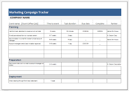 Marketing Campaign Tracker Excel Template Excel Templates