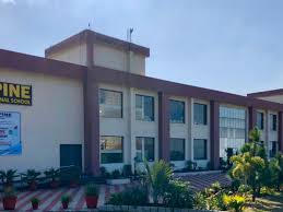 Solar panels on a school building