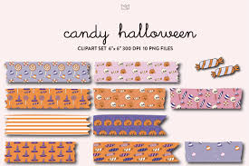 Similar design products to official candy tester svg. Halloween Candy Washi Tape Digital Graphic By Nina Prints Creative Fabrica