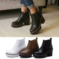 Ever wondered how to style different boots with the right bottoms? Fashion Ankle Boots For Women Platform Chunky Heel Chelsea Boots Winter Shoes Ebay