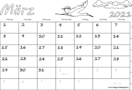 Jahreskalender 2021 mit feiertagen und kalenderwochen, hoch & quer. Monatskalender Marz 2021 Pdf Drucken Kostenlos