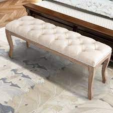 10,203 bedroom bench products are offered for sale by suppliers on alibaba.com, of which stools & ottomans accounts for 31%, other bedroom furniture accounts for 2%, and storage bags accounts for 1%. Wood Bed Bench Upholstered Ottoman Tufted Bench For Bedroom Entryway 43 31 L X 14 96 W X 18 90 H Overstock 32060560