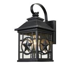 Hampton bay wink compatible 12 in. Hampton Bay Mission 1 Light Black With Bronze Highlight Outdoor Wall Mount Lantern With Built In Electrical Outlet Gfci 30264 The Home Depot
