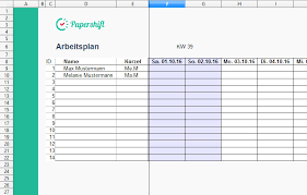 Der pflegeplan ist in die bereiche frühling, sommer, herbst, winter. Arbeitsplan Vorlage Excel Kostenloser Download Papershift Arbeitsplaner Excel Vorlage Planer
