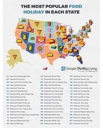 The Most Popular Food Drink Holiday In Every State Popular Recipes Holiday Drinks National Fried Chicken Day