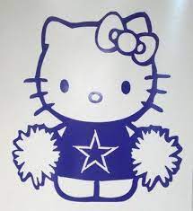 Hello Kitty Cheerleader Dallas Cowboys Car Window Vinyl Decal Sticker Football Ebay Hello Kitty Clipart Dallas Cowboys Christmas Dallas Cowboys Girls