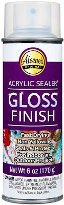 After letting the acrylic paint sit overnight, apply a coat of sealant or varnish. Amazon Com Aleene S 26412 Spray Gloss Finish 6 Oz Acrylic Sealer Original Version