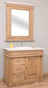 A genuine marble countertop and solid wood base make this 61'' double vanity a reliable choice for your relaxed traditional bathroom. Casa Padrino Country Style Bathroom Set Natural White 1 Washstand 1 Wall Mirror Solid Wood Bathroom Furniture In Country Style
