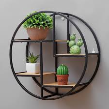 Iron wooden decorative wall shelf storage rack. Retro Round Wooden Shelf Metal Wall Hanging Shelf Office Sundries Art Storage Rack Home Wooden Decorative Craft Holder Racks Storage Holders Racks Aliexpress