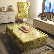 Bespoke Crushed Velvet Glass Coffee Table F D Interiors Ltd