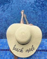 Floppy Hat Embroidered Beach Mode Beach Hat By Lifehasjustbegun Floppy Beach Hat Beach Hat Beach Outfit