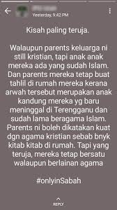 Pengertian agama adalah suatu ajaran dan sistem yang mengatur tata keimanan/ kepercayaan dan peribadatan kepada tuhan yang maha kuasa pendapat lain mengatakan arti agama adalah suatu kepercayaan dan penyembahan terhadap kuasa dan kekuatan sesuatu yang luar biasa di luar diri. Tular Majlis Tahlil Di Rumah Penganut Kristian Rupanya Ini Penjelasan Sebenar Sabah Post