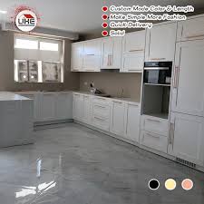 One of the most common concerns with black cabinetry is that a kitchen might look too dark, but don't worry. Uke Furniture Handles Cabinet Drawer Wardrobe Handles Kitchen Cupboard Door Handles Rose Gold Brushed Brass Black Solid Cabinet Pulls Aliexpress