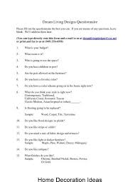 Questionnaire For Interior Design Clients With Regard To Home Accents Accent Design Clients Interior Design Consultation Interior Design Business