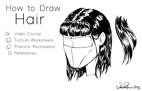 I have tutorials on drawing ponytails braids pigtails hair in the wind underwater and in a bun that you can check out. Hair Drawing Tutorials References Jeyram Spiritual Art