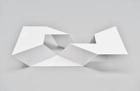 Scandinavian diy birch coffee table. M Renard Origami Coffee Table France 1970 Massmoderndesign