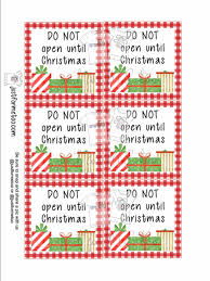 Printable Christmas Gift Tags, "don't Open Until Christmas" (PDF) - Etsy