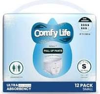 Premium Adult Incontinence Pull Up Diaper Pants 12 Pack High Absorbency  (Small)