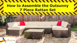 Buy the best and latest rattan garden furniture on banggood.com offer the quality rattan garden furniture on sale with worldwide free shipping. How To Assemble The Outsunny 7 Piece Rattan Set Aosom Assemblers Series Youtube