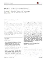 The app includes a function to help record and chart behaviour. Pdf Patient And Caregiver Goals For Dementia Care