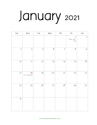 It's not just a pretty monthly calendar, it's also a practical planner i am delighted to share the 2021 edition of our most popular vertical calendar with you. 2021 Printable Monthly Calendar With Holidays Portrait
