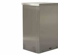 Stainless Steel Enclosure for EPS and EPSW Series Switches & Control  Stations - 6" x 6" x 12" - Hinged Door - Natural Finish - NEMA 3R - Rain  Tight