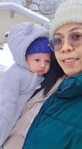 I bring Jacob outside to experience the snow. Jacob first snow experience,,  I love you my son Mommy is always here for you. #FilipinainCanada  #littlecanadian #filcanadian #canada #motherhood #everyone #highlights  #trendingnow #2025baby #