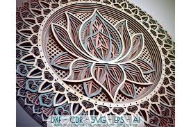 Download Free Laser Engraving Download M19 Circular Mandala Pattern Layered Mandala Dxf Svg Free Design Resources