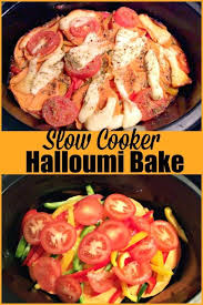 Slow Cooker Halloumi Bake A Vegetarian Slow Cooker Recipe Which Is Ideal For A Healthy Light Meal And Gr Recettes De Mijoteuse Idee Recette Recette Mijoteuse