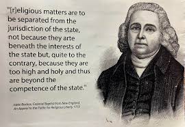 Isaac Backus, a Baptist...