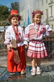 Ukrainian traditional clothing is world known thanks to the unique and rich style of vyshyvanka. Khmelnitsky Ukraine August 24 2011 Children In Traditional Ukrainian Clothes On The Holiday Independence Day Of Ukraine Stock Photo Picture And Royalty Free Image Image 105120896