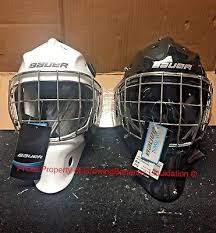 Bauer Nme 8 Ice Hockey Sr Goalie Mask Helmet Black White