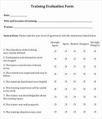 Free Employee Evaluation Form Template Best Of Sample Training Evaluation 6 Documents In Word Pdf Training Evaluation Training Evaluation Form Evaluation Form