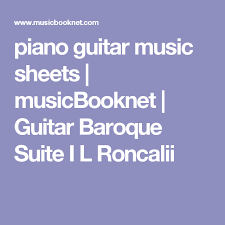 Piano Guitar Music Sheets Musicbooknet Guitar Baroque Suite I L Roncalii Guitar Solo Classical Guitar Sheet Music