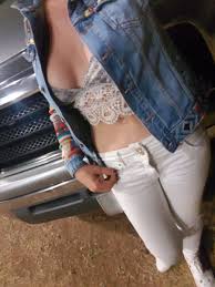 نودز بدلة رقص كيك بيضاء مع خليجية بمؤخرة fashion women white jeans