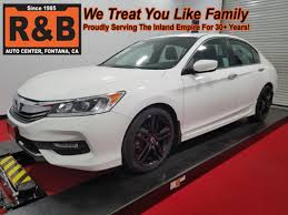 Some of the most common finishes for wheels include chrome, black gloss, brushed aluminum, gunmetal gloss, silver gloss and black flat. Sold 2016 Honda Accord Sedan Sport In Fontana