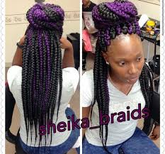Big Box Braids Black And Grey Pin By Walloway On Crochet Bob Braids Braided Hairdo Braided Hairstyles Box Braids Hairstyles