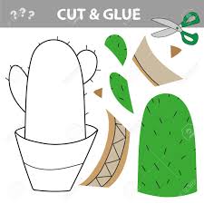 And it's easy and fun to make. Cut And Paste Cut And Glue Education For Kids Green Cactus Royalty Free Cliparts Vectors And Stock Illustration Image 139711921