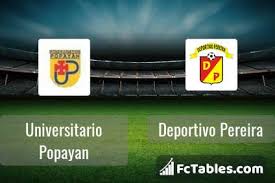 Teams tolima deportivo pereira played so far 20 matches. Universitario Popayan Vs Deportivo Pereira H2h 5 Aug 2021 Head To Head Stats Prediction