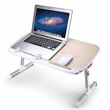 Abovetek Versatile Laptop Table Portable Lap Desk Food Tray W Height Adjustable Tabletop Tilt On Co Laptop Desk For Bed Folding Laptop Table Laptop Stand Bed