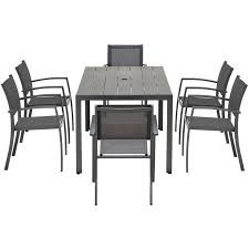 Halden Aluminium 6 Seater Rectangular Garden Furniture Set At Homebase Co Uk Garden Furniture Sets Metal Garden Furniture Garden Furniture