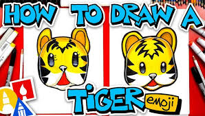 34,677 tiger clip art images on gograph. How To Draw A Tiger Face Emoji Art For Kids Hub
