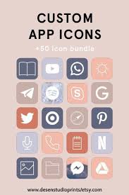 Ios App Icon Bundle App Cover Iphone Aesthetic App Icons Etsy In 2021 App Icon Iphone Organization Ios App Icon