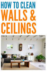 Rinse well and let dry. How To Clean Walls And Ceilings Housewife How Tos
