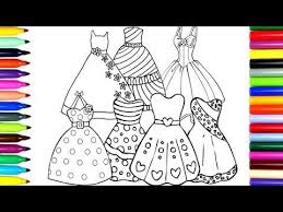 Barbie princess horse drawn coloring page. Barbie Dress Barbie Drawing For Kids Novocom Top