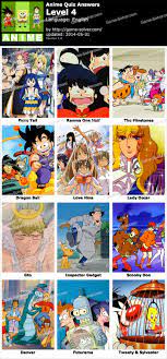 Guess character names or anime series they belong to by images. Anime Quiz Level 4 Game Solver