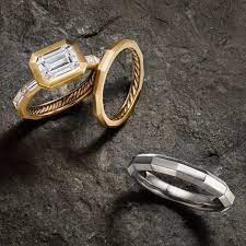 David Yurman Delaunay Engagement Ring And Wedding Bands By David Yurm David Yurman Engagement Ring David Yurman Mens Wedding Bands Engagement Ring Inspiration