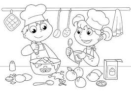 Si a tus hijos les gusta todo lo que rodea la cocina pueden aprender cuáles son los instrumentos y elementos que están presentes en la cocina con estos dibujos para pintar. Pin En Nino Nina Cocinando