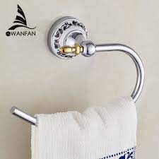 Well in this video i show you how to remove and tighten the hand towel ring. Towel Rings Chrome Metal Towel Bars Holder Towel Hangers Storage Wall Mounted Ceramic Bathroom Accessories Bath Towel Racks 6707 Towel Ring Bathroom Accessoriesring Towel Holder Aliexpress